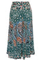 Roxanne "Ikat Paisley" Jupe mi-longue en soie